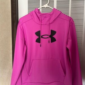 Under Armour Pink Hoodie with Black Logo